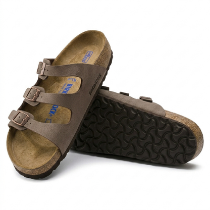 Three-Strap Comfort Footbed Slide Sandal - Florida